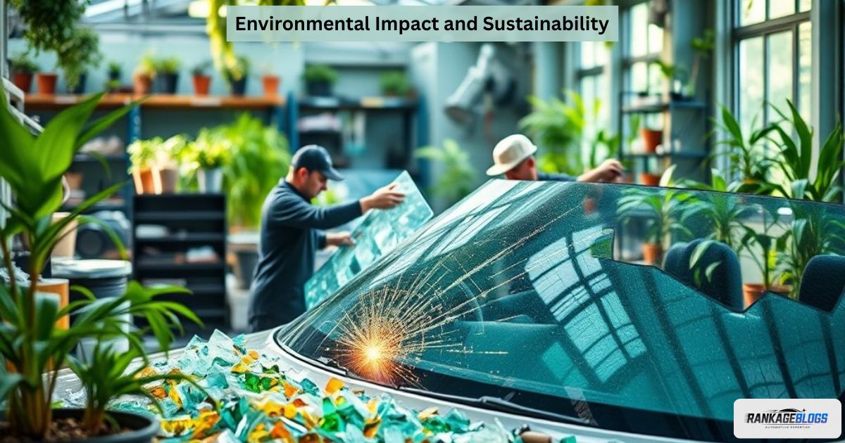 Auto glass recycling and eco-friendly windshield replacement practices for environmental sustainability.