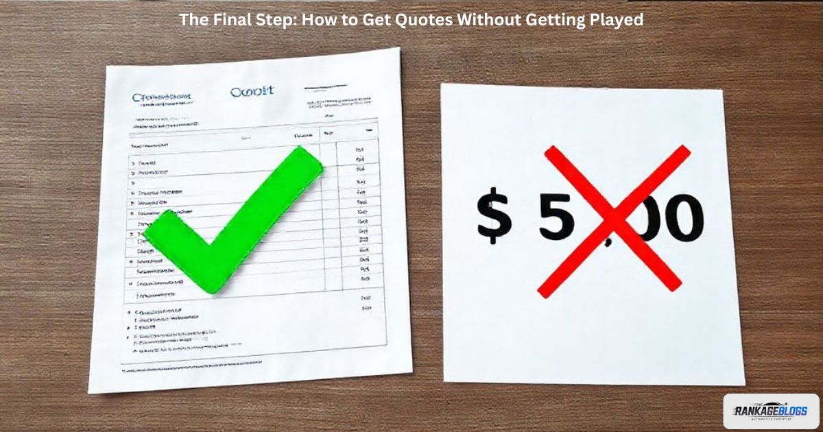 Example of a detailed itemized auto glass quote versus a vague dishonest estimate.
