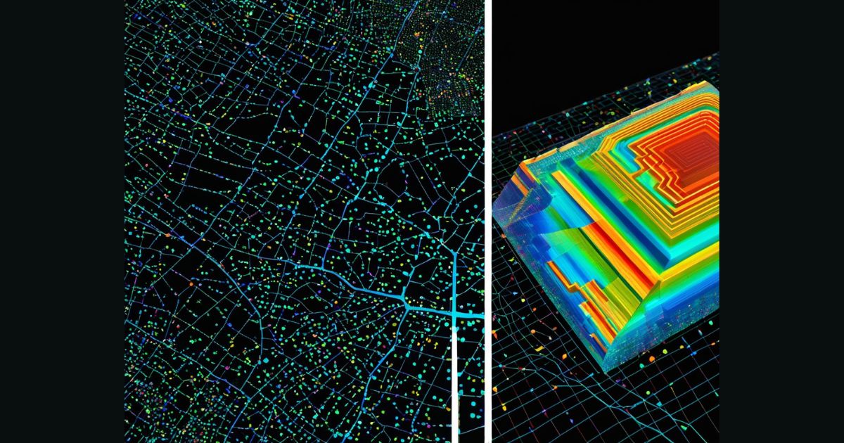 AI Auto Glass Repair computer vision analysis - comparing a physical windshield chip to a detailed 3D data map.