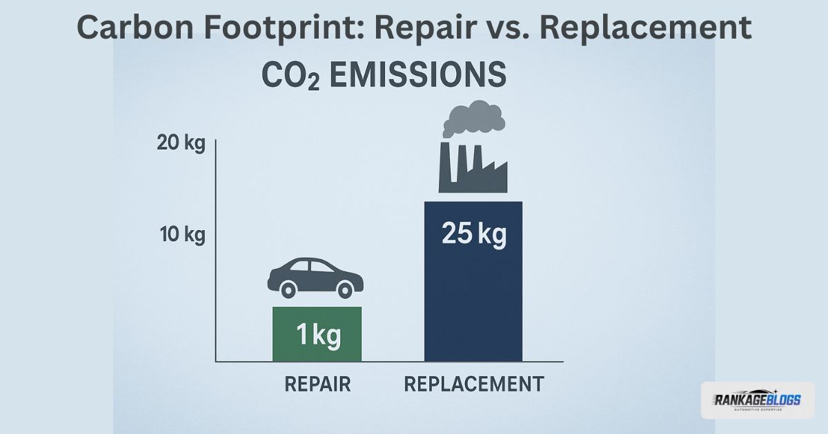 Carbon emission reduction through Eco-Friendly Auto Glass Repair and Recycling.